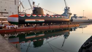 INS Khanderi, second of the Project 75 Scorpene submarines. (Navy/Twitter)